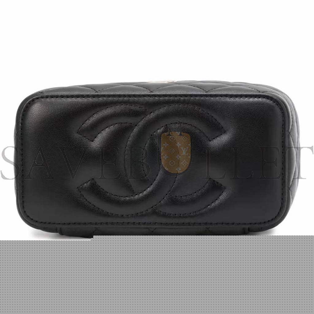 Ch*el master 23k double handle makeup box black ap2199 (17*9.5*7.8cm)